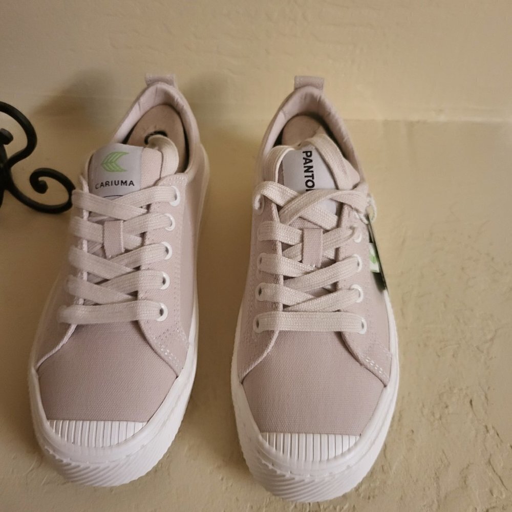 Cariuma x Pantone Sneakers OCA Low Top Beige Canvas Casual UNISEX Sz 6.5 NWT - Picture 5 of 10